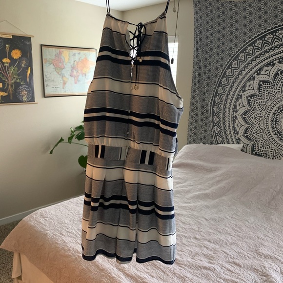 NEW HYFVE white and navy blue stripped romper! - Picture 2 of 5